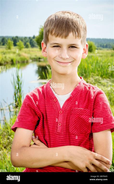 Closeup Of Cute Young Teen Boy Smiling Stock Photo Alamy