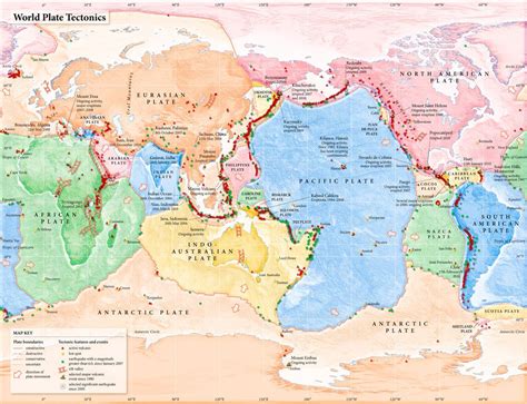World Plate Tectonics Map Thematic Map Of The World S Plates And