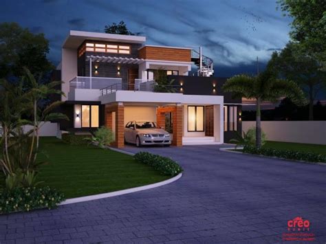 2720 Sq Ft 4bhk Contemporary Style Two Storey Modern House And Plan