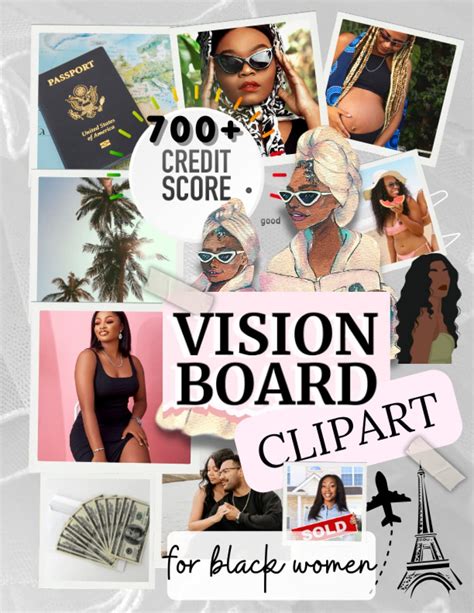 Buy Vision Board Clip Art Book For Black Women Including 200 Inspiring Pictures
