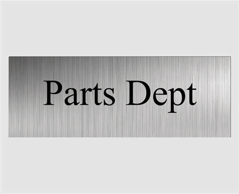 Parts Department Signs