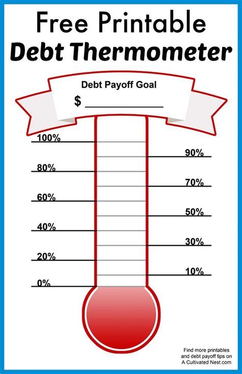 Maybe you would like to learn more about one of these? Free Printable Debt Thermometer | Debt payoff, Paying off credit cards, Debt repayment