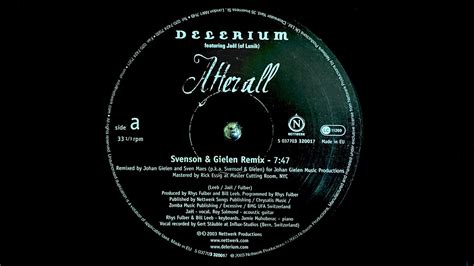 delerium featuring jaël after all svenson and gielen remix 2003 youtube