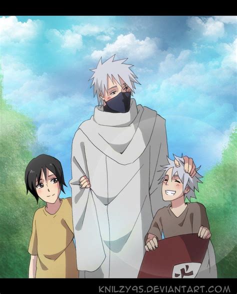 Beautiful Day With Sons By Knilzy95 Kakashi Kakashi Hatake Kakashi