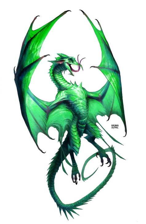 Emerald Dragon By Bryansyme On Deviantart Emerald Dragon Fantasy
