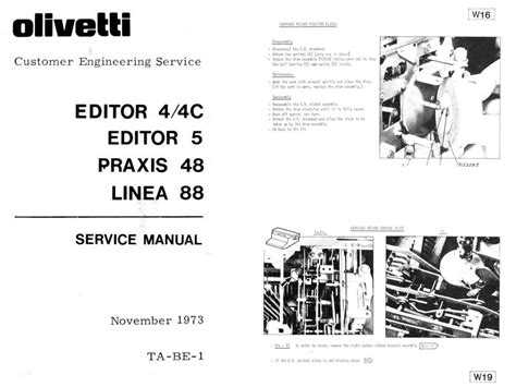 the olivetti lettera 22 typewriter repair bible