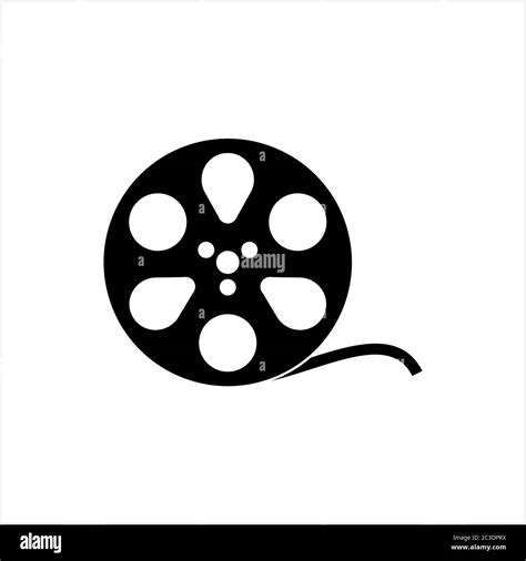 Film Reel Icon Cinema Movie Reel Icon Vector Art Illustration Stock