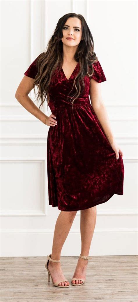 Red Velvet Holiday Dresses For Women Dresses Images 2022