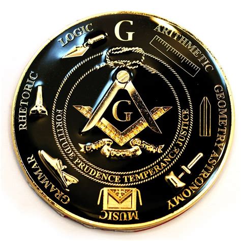 Seven Liberal Arts Round Black Masonic Auto Emblem 3 Etsy Masonic