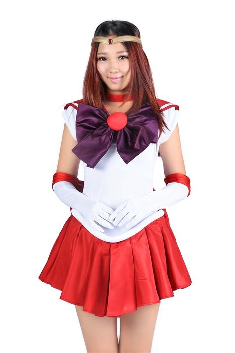 Cosplay Costume Sailor Moon Sailor Mars Hino Rei Uniform 1st Version Set