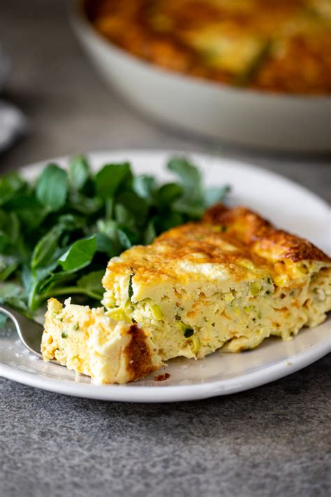 Zucchini Feta Crustless Quiche Simply Delicious Recipe