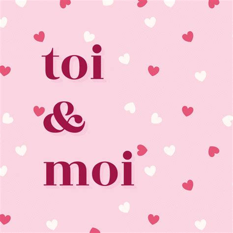Carte Toi Et Moi Sur Fond De Petit Coeurs Rose : Envoyer une Carte