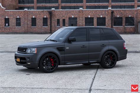 Black On Black Matte Land Rover Range Rover Sport With Custom Rims