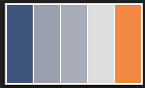 Blue Gray Orange Orange Color Schemes Website Color Palette Blue