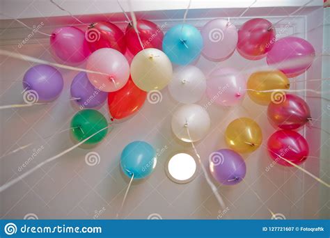 Balloons Floating On The Ceiling Colorfull Balloons Float On The