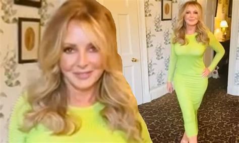 Carol Vorderman 61 Slips Her Hourglass Physique Into A Tight Green