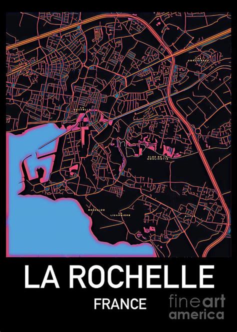 La Rochelle City Map Digital Art By Helge Art Gallery Fine Art America