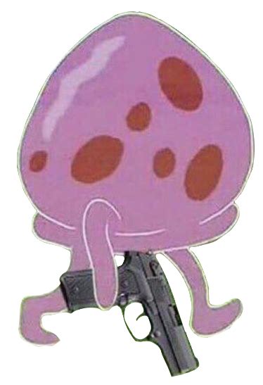 Jellyfish Holding A Gun Blank Template Imgflip