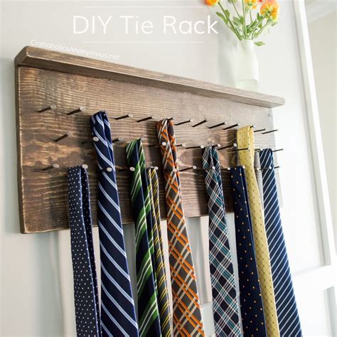 This super tie rack caught my eye because of it's simplicity. Craftaholics Anonymous® | DIY Tie Rack Tutorial