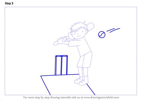 Learn How To Draw A Cricket Player Scene Other Occupations Step By