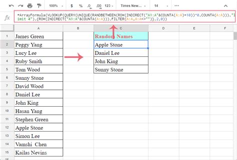 Hence, we will need to use the list of the names as reference, and then the you'll find a randomly picked name in the cell c2. How to select random cells from a list in Google sheets?