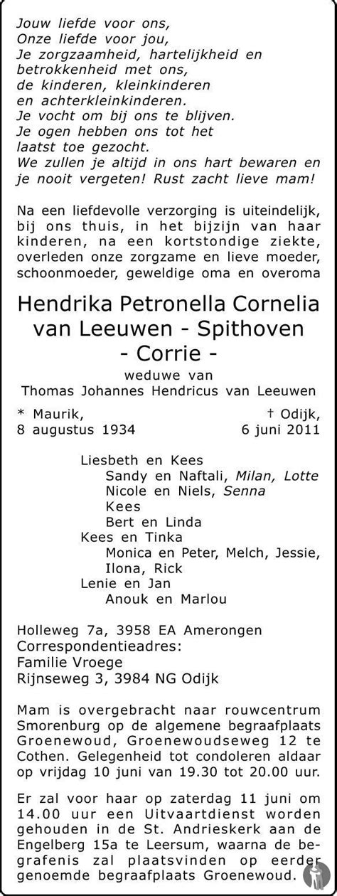 Hendrika Petronella Cornelia Corrie Van Leeuwen Spithoven 06 06