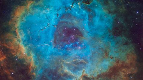 Download Wallpaper 1920x1080 Rosette Nebula Nebula Glow Stars Space