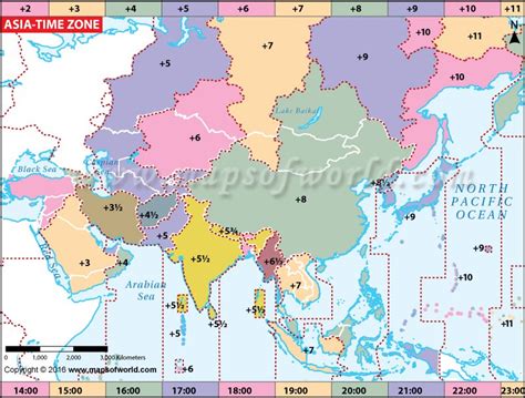 Asia Time Zone Map Understanding Time Zones In Asia World Map
