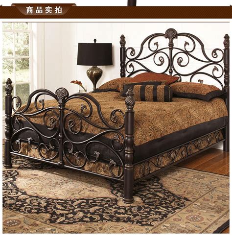 Wrought Iron Bed Princess Bed Linens Person Double Beds C Retro Metal