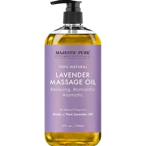 Majestic Pure Lavender Massage Oil For Men And Women Great For Calming Soothing And To Relax