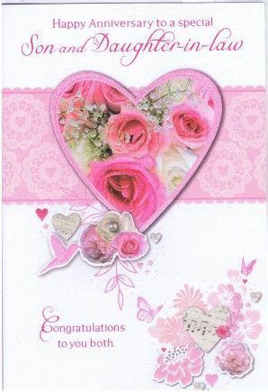 50 most romantic happy anniversary wishes for your spouse. Daughter & Son In Law Happy Anniversary Heart & Flower Design Card Lovely Verse