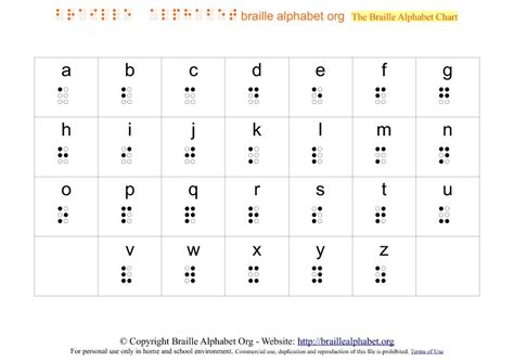 Free Printable Braille Alphabet Pdf Printable World Holiday