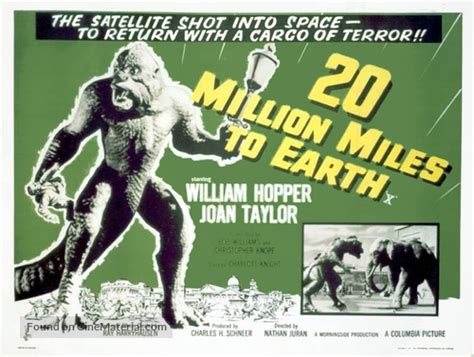 20 Million Miles To Earth 1957 British Movie Poster