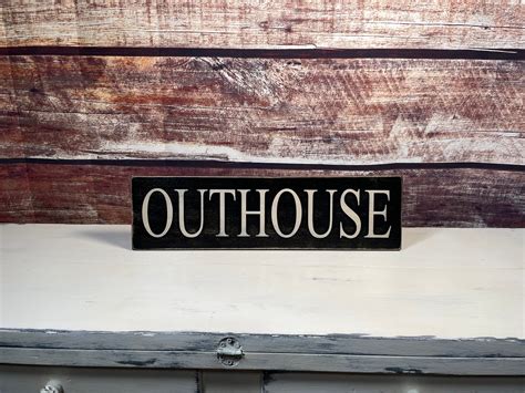 Outhouse Sign Primitive Outhouse Sign Vintage Outhouse Sign Rustic
