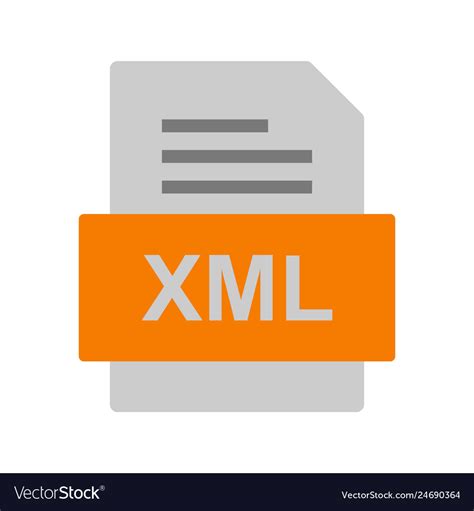 Xml File Document Icon Royalty Free Vector Image