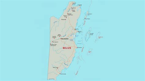 Mapa Con Las Islas De Belice