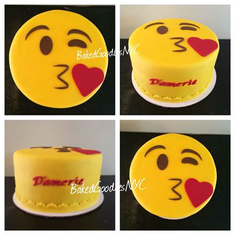 Kiss Emoji Cake Traktaties Taart Cake