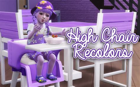 Cc Sims 4 Maxis Match Noodlescc High Chair Recolors Recolors Of The