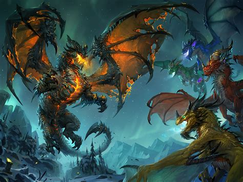 Fonds Decran Dragons World Of Warcraft Fantasy Télécharger Photo