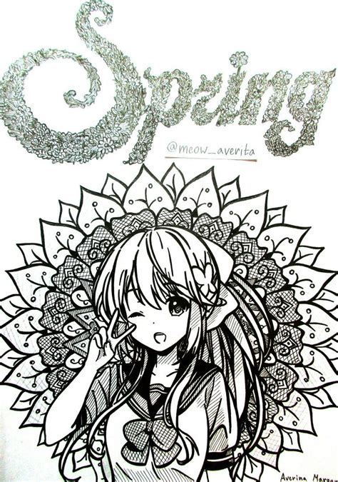 Anime Drawing Mandala Pattern Creative Spring Dibujos Sencillos