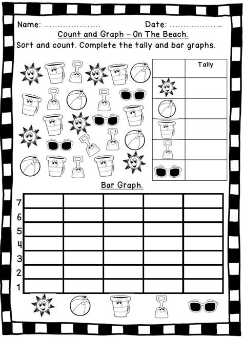 Counting Graphing Tally Bar Chart Worksheets Graphing