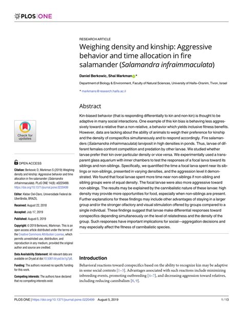 Pdf Weighing Density And Kinship Aggressive Behavior And Time