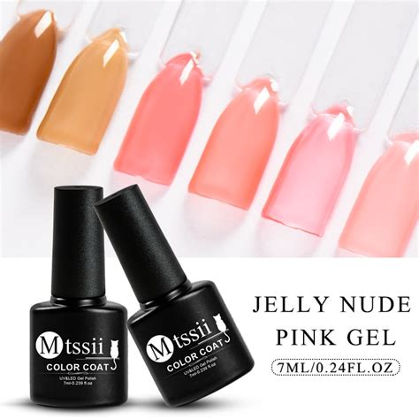 Mtssii Ml Translucent Pink Nail Gel Polish Jelly Nude Pink Gel Varnish