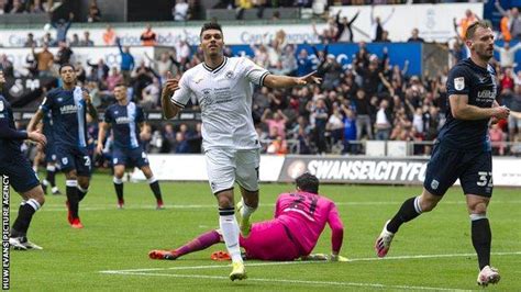 Swansea City 1 0 Huddersfield Town Joel Piroe Gives Russell Martin First Home League Win Bbc