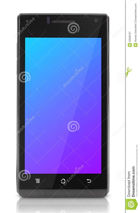 Touch Screen Mobile Phone On White Stock Image Image Of Background
