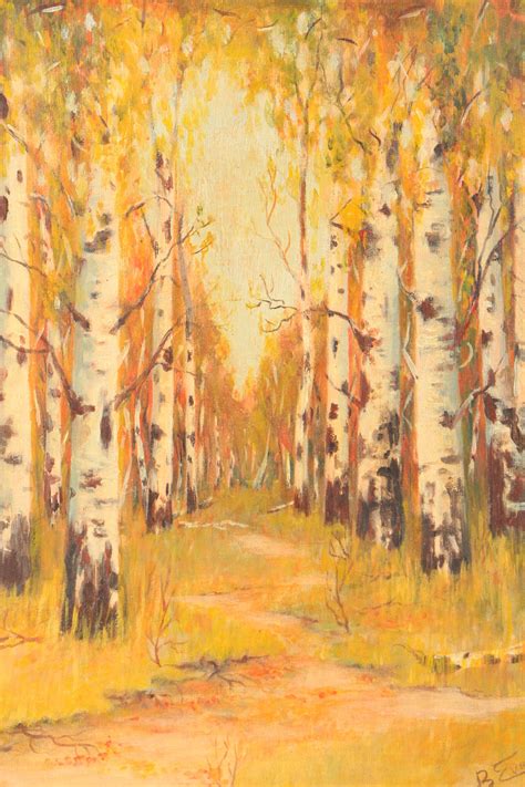 Signed Original Oil Painting of Forest Path | EBTH
