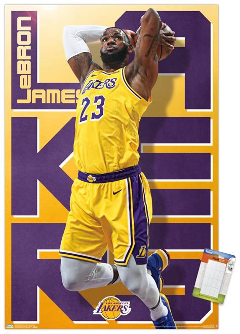 Nba Los Angeles Lakers Lebron James Premium Poster And Poster Mount