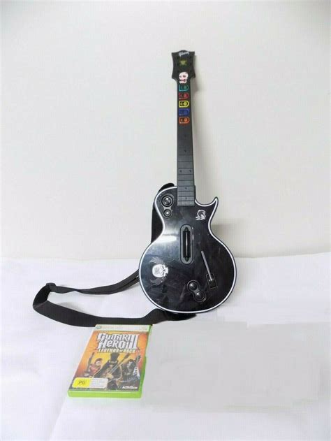 Xbox 360 Guitar Hero Rock Band Wireless Controller Les Paul Gibson Game Starboard Games