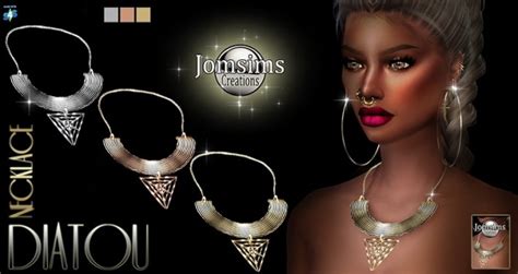 Diatou Necklace At Jomsims Creations Sims 4 Updates