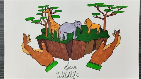 Wildlife Day Save Wildlife World Wild Life Poster Drawing A Day In